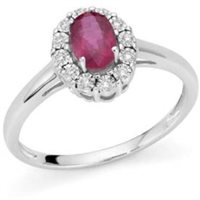 Anello Donna Oro Donna in Oro bianco Rubino LAR10093.006